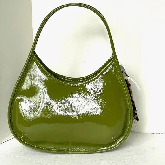 Coach Coachtopia Ergo Bag Olive Crinkle Patent Leather Shoulder CQ003 - Picture 10 of 11